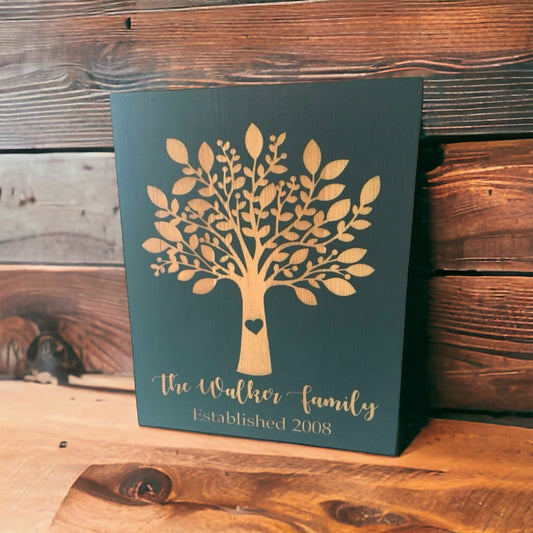 Family plaque with the tree of life